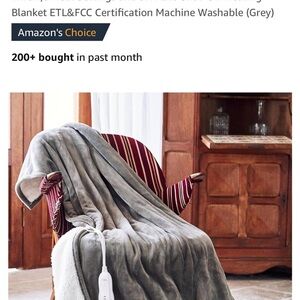 Cozy Gray Plush Electric Blanket for Ultimate Comfort